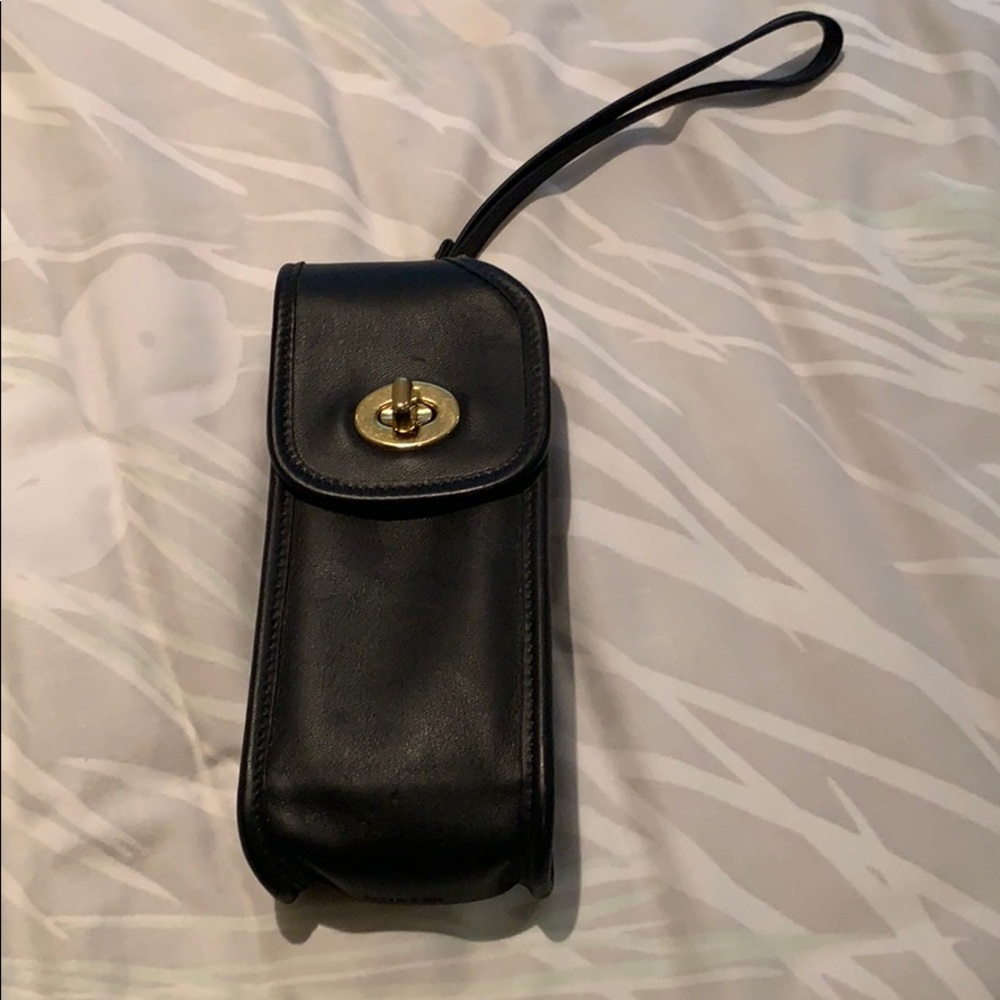 Coach Leather cell phone carrier